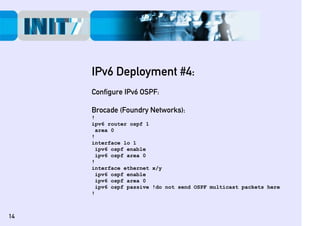 IPv6 Best Practice