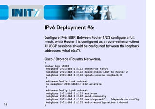 IPv6 Best Practice