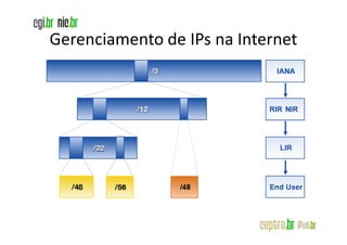 Gerenciamento de IPs na Internet
 