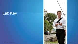 © 2012 Cisco and/or its affiliates. All rights reserved. Cisco Connect 132
Lab Key
 