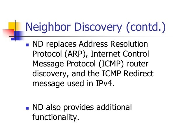 Ipv6 Neighbour Discovery