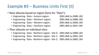 Example  #3  –  Business  Units  First  (II)
•  Next	
  allocate	
  based	
  on	
  region	
  (here	
  for	
  "Data"):	
  
...