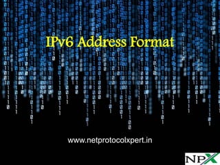 IPv6 Address Format
www.netprotocolxpert.in
 