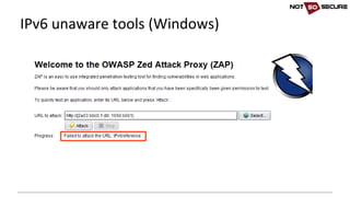 IPv6	unaware	tools	(Windows)
 