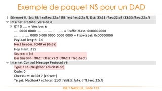 ISET NABEUL | slide 133
Exemple de paquet NS pour un DAD
 