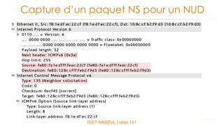 ISET NABEUL | slide 141
Capture d’un paquet NS pour un NUD
 