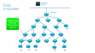 191
11 12 13
25242322
3534333231
464544434241
DAG Root
Application
Server D
51 52 53 55 56
Storing mode
DAO with
lifetime along
segment
 