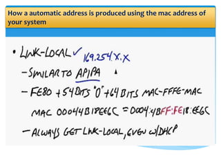 How a automatic address is produced using the mac address of
your system
 