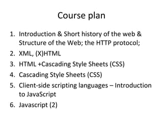 Introduction to Web Programming - first course | PPT