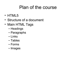 Intro to HTML5 | PPT | Web Design and HTML | Internet