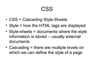 IPW 3rd Course - CSS | PPT