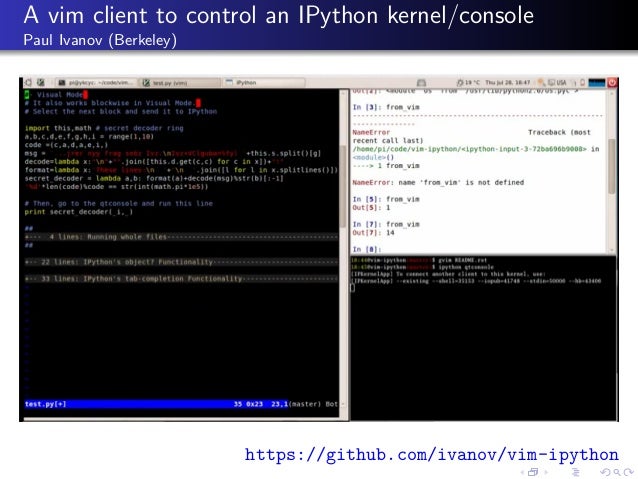 in z to vim control how Vision of IPython: Interactive A Modern (PyData Computing