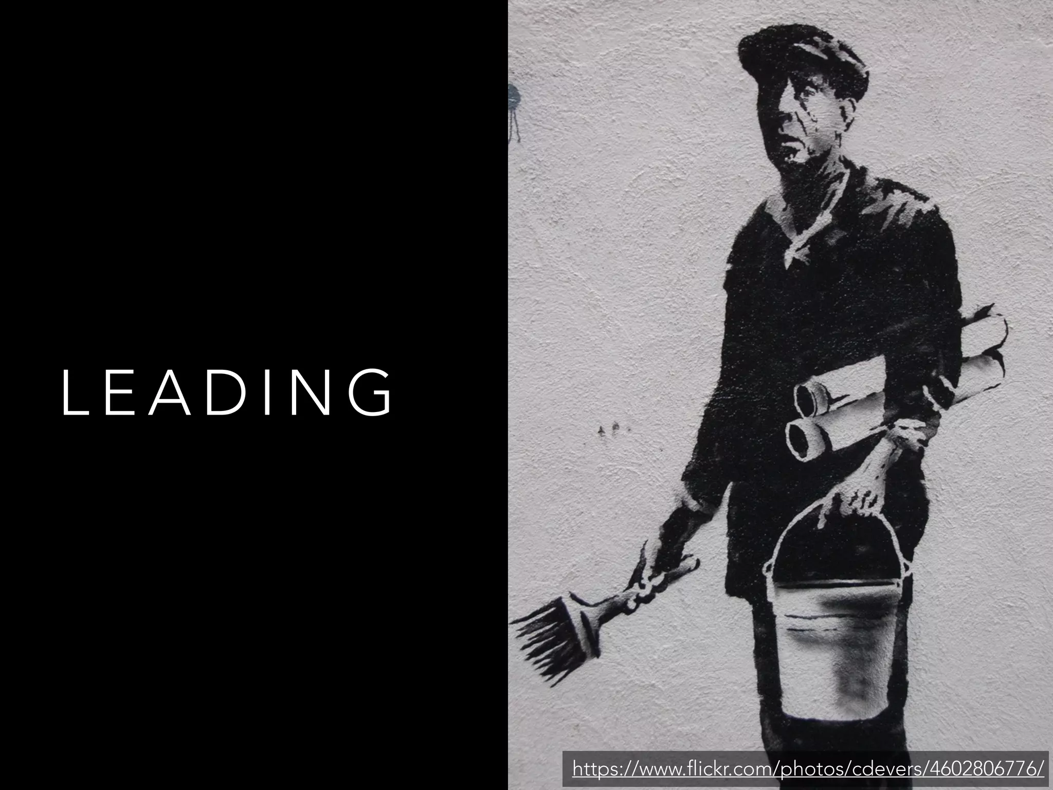 LEADING 
https://www.flickr.com/photos/cdevers/4602806776/ 
 