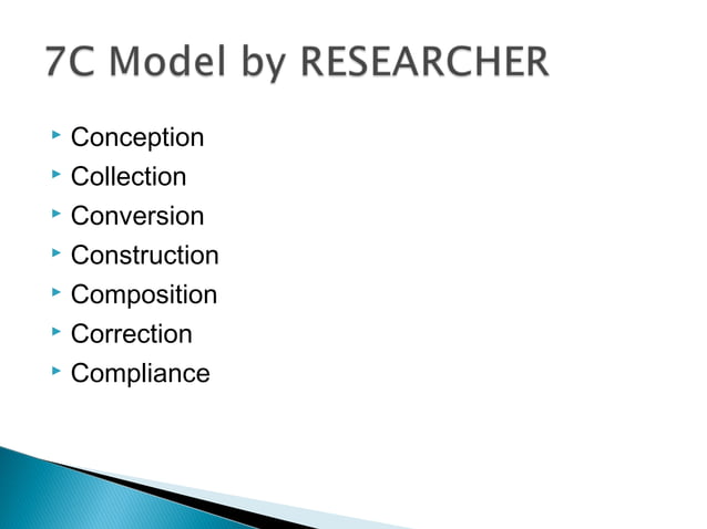 7C Model of E.Content Development | PPT