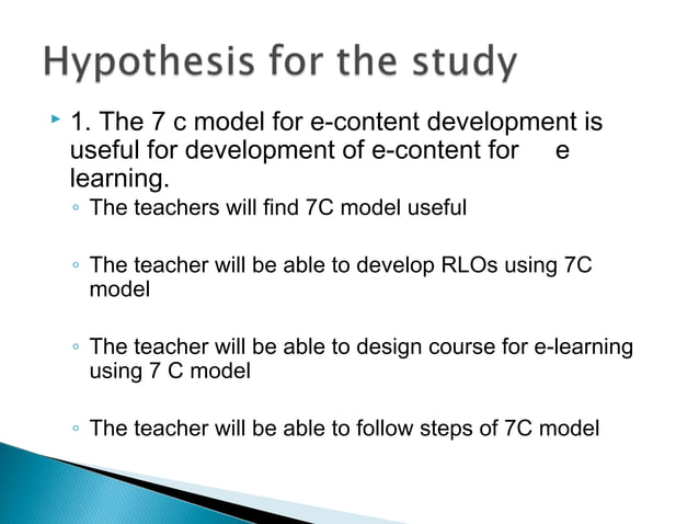7C Model of E.Content Development | PPT