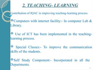 IQAC PPT.pptx..IQAC sample PPT for NAAC wo | PPTX