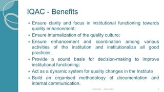 iqacppt MEC.pptx This a ppt regarding the activities of IQAC | PPTX