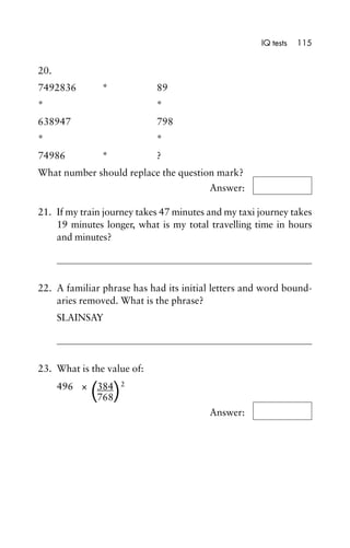 20.
7492836 * 89
* *
638947 798
* *
74986 * ?
What number should replace the question mark?
Answer:
21. If my train journe...