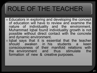 Allama Muhammad Iqbal S Educational Philosophy