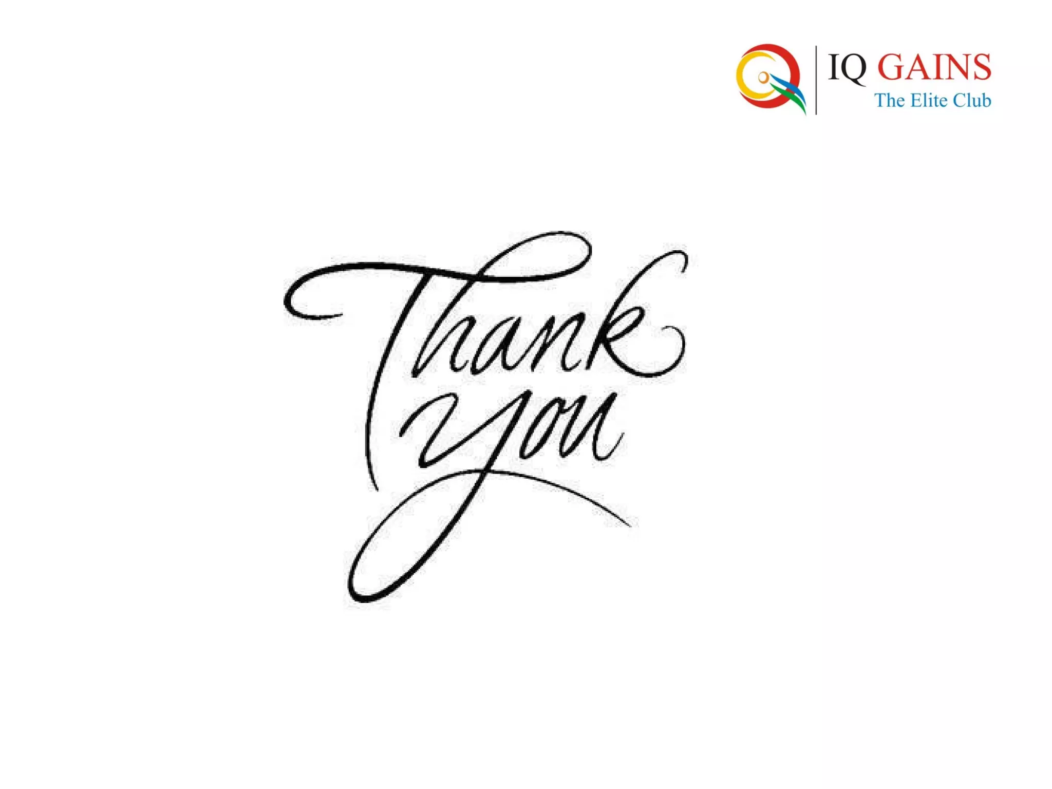 Iq gains presentation for may event