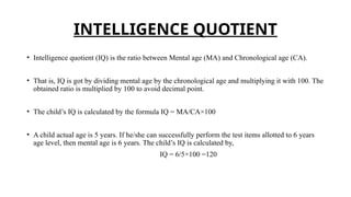 Comprehensive Overview of Intelligence Quotient and Its Assessment in ...