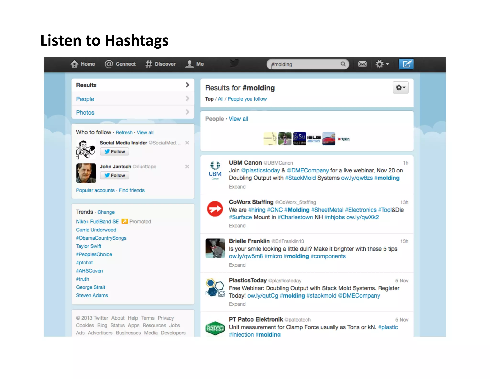 Listen	
  to	
  Hashtags	
  

 