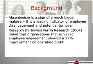 Iqpc Masterclass 2008 Overcoming Absenteeism