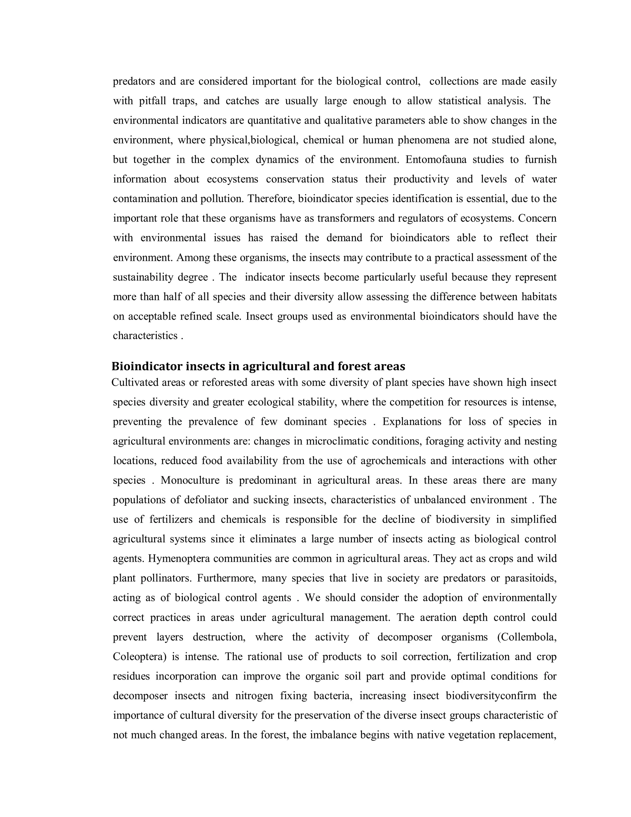 INSECTS AS BIO INDICATORS | PDF