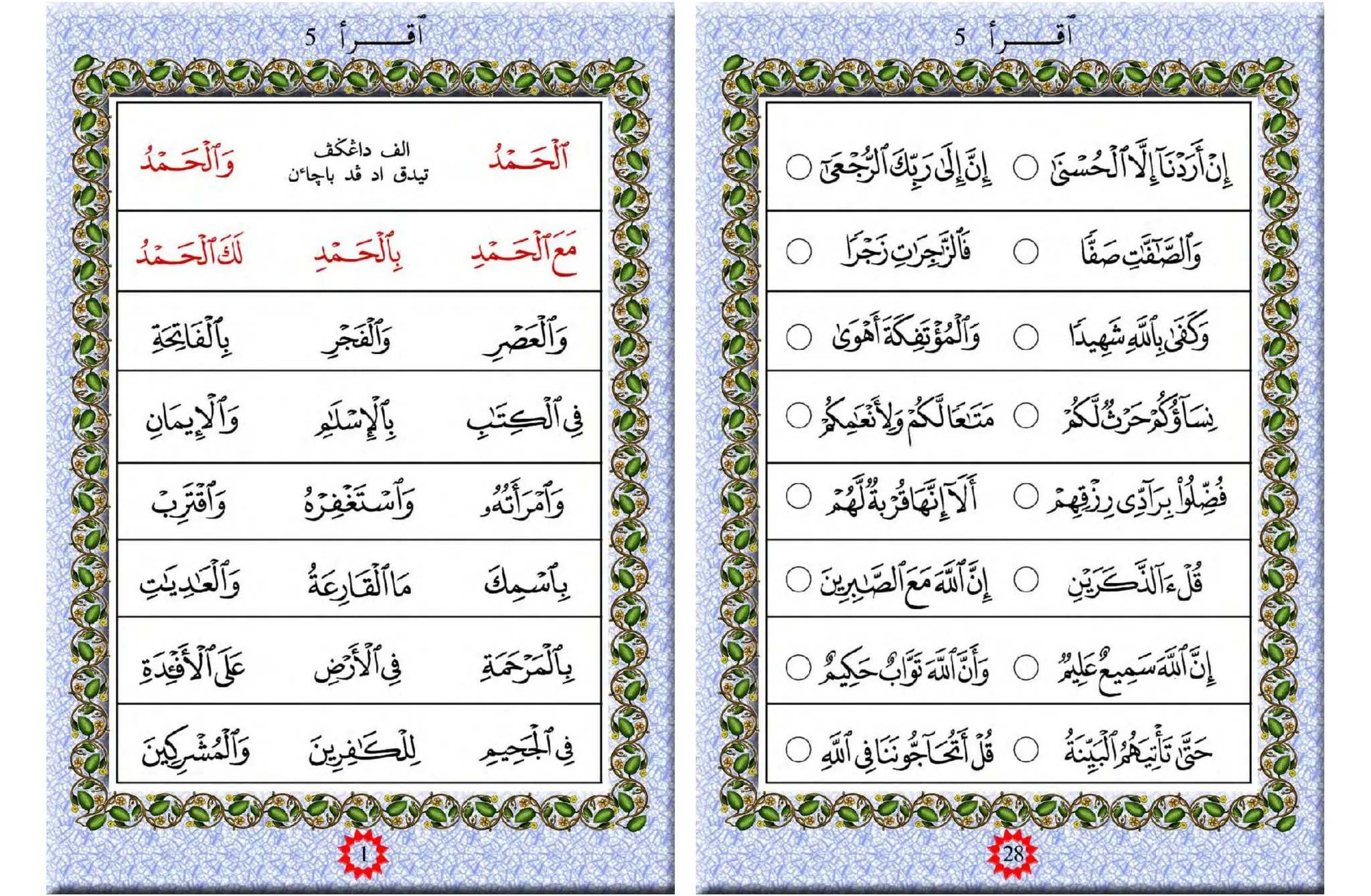 Belajar membaca Alquran metode IQRO Jilid 5 | PDF
