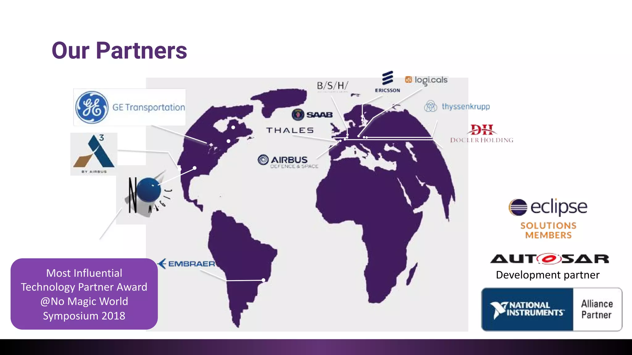 Development partner
Our Partners
Most Influential
Technology Partner Award
@No Magic World
Symposium 2018
 