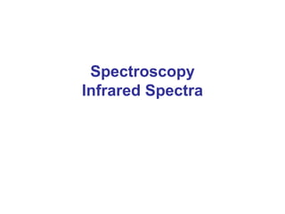 Spectroscopy
Infrared Spectra
 