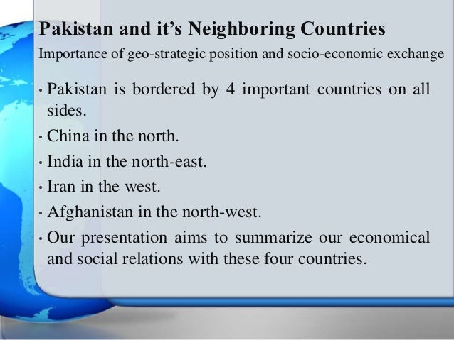 Pakistan relations with neighbouring countries 2020 image