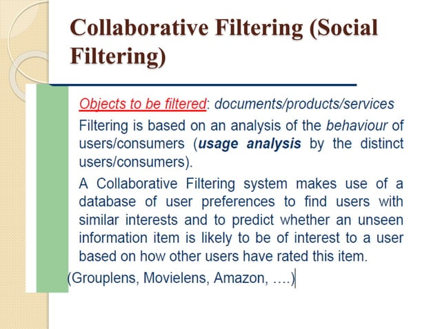 Information filtering | PPT