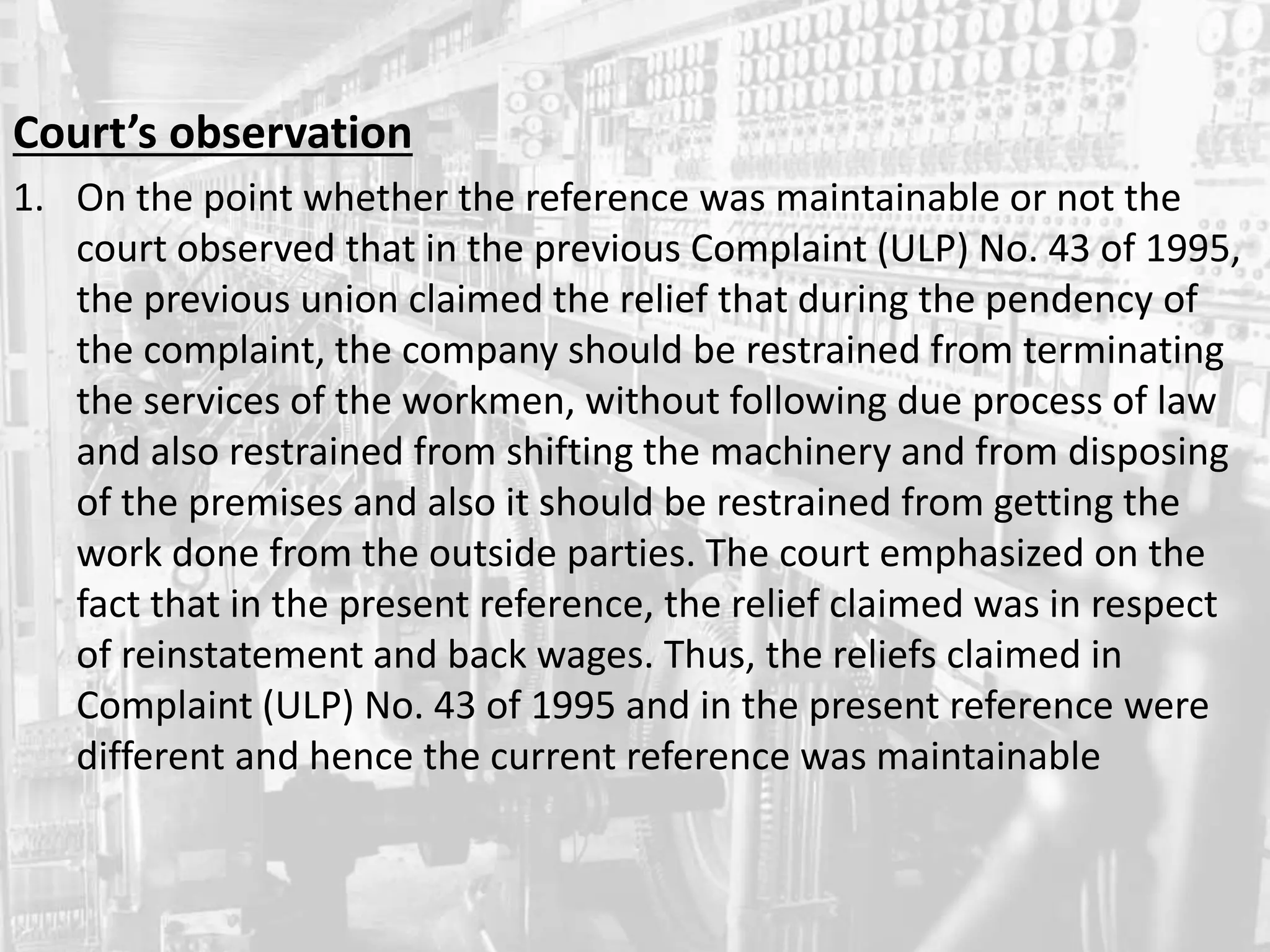 Adjudication settlement of industrial disputes with case study. PPT