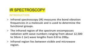 IR SPECTROSCOPY
 