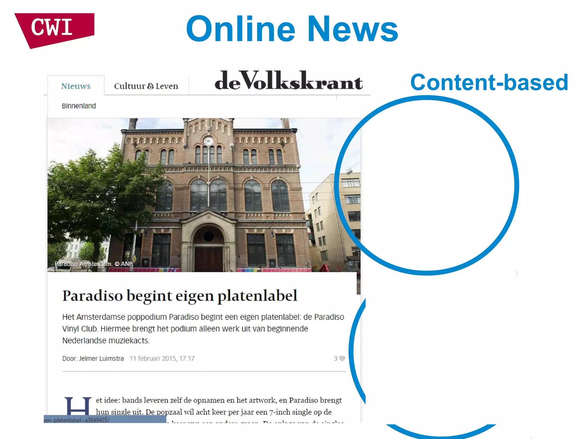 Popularity-based
Content-based
Online News
 