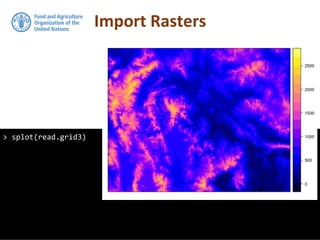 Import Rasters
> splot(read.grid3)
 