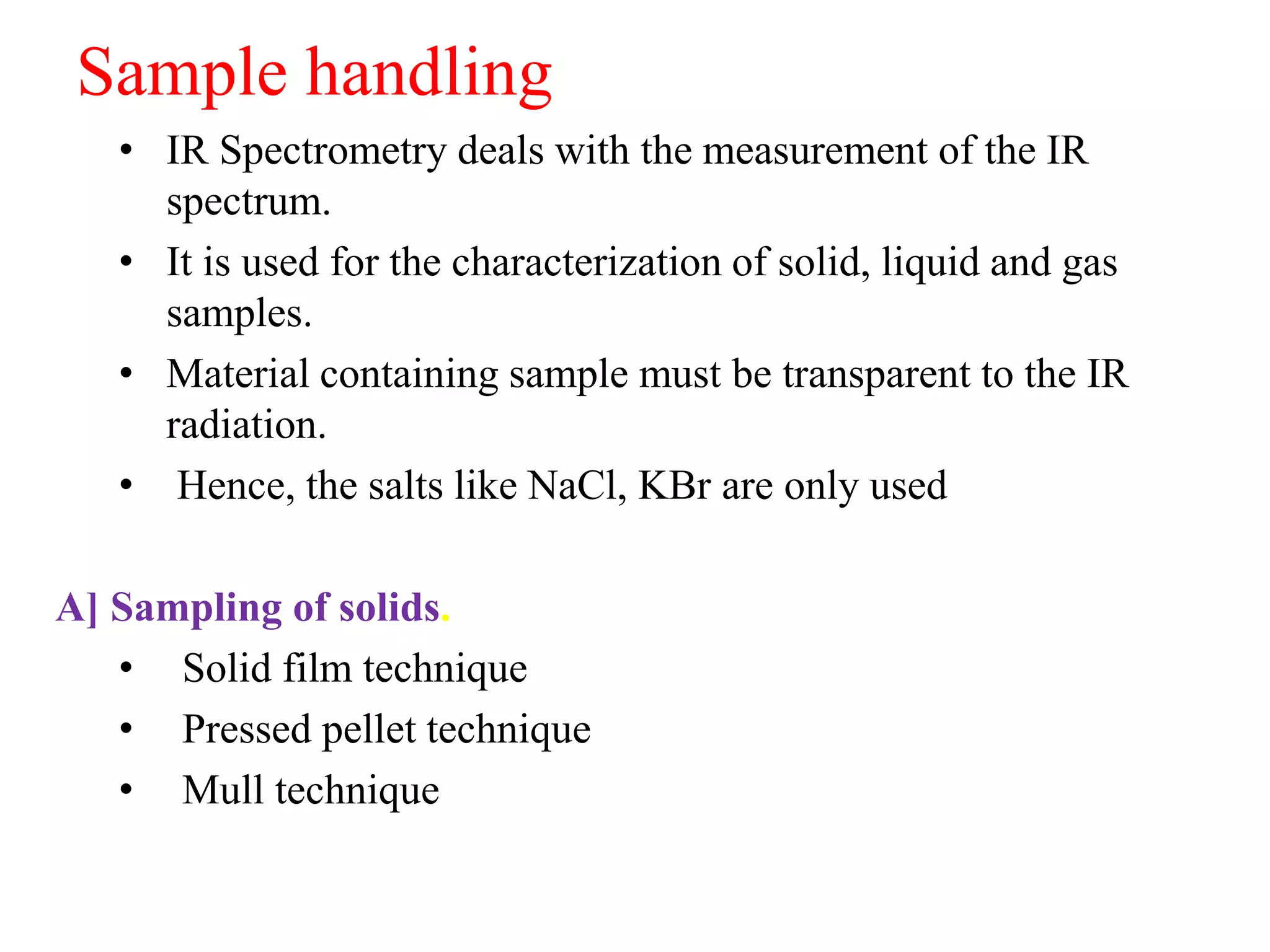 Infrared Spectroscopy | PPTX