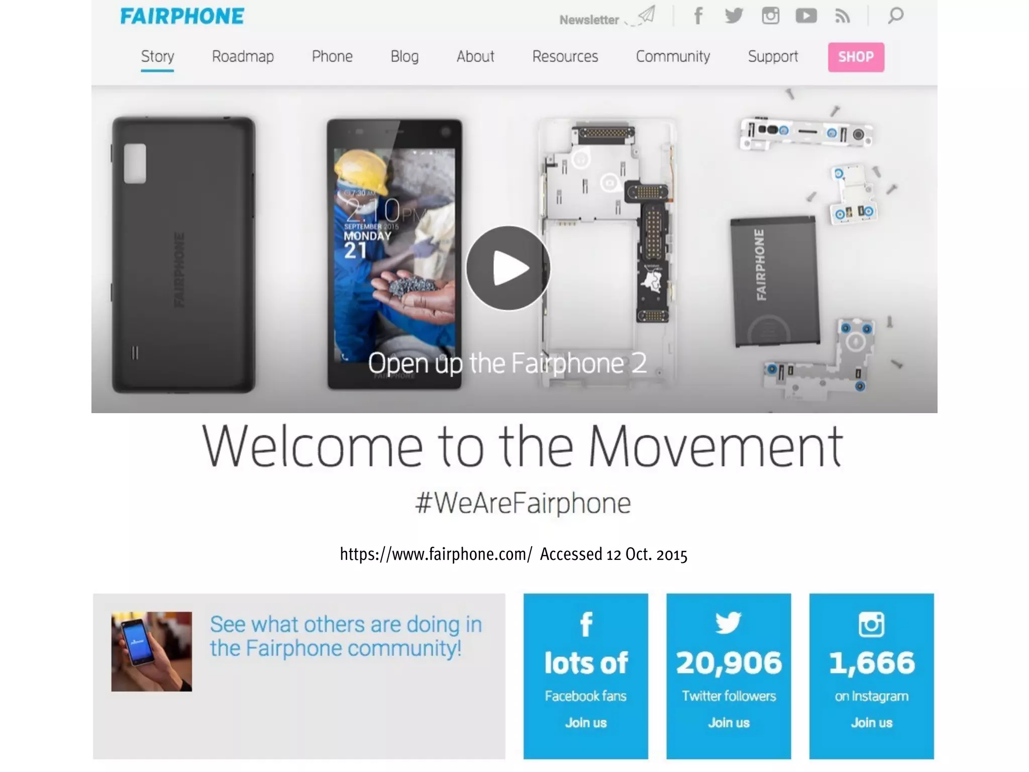 https://www.fairphone.com/ Accessed 12 Oct. 2015
 