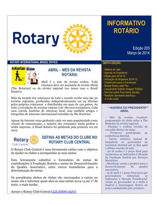 Rotary Brasil - Abril de 2017 by Revista Rotary Brasil - Issuu
