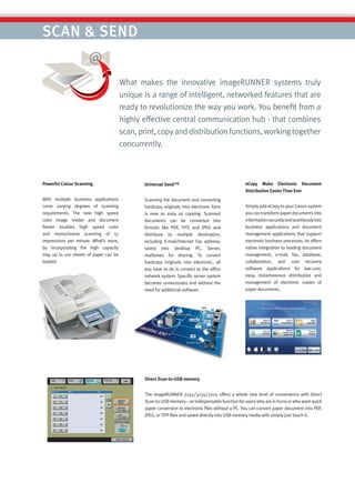 Ecopy Scan Why the ImageRunner should run your office? | PDF