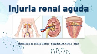 Injuria renal aguda
Residencia de Clínica Médica - Hospital J.M. Penna - 2023
 