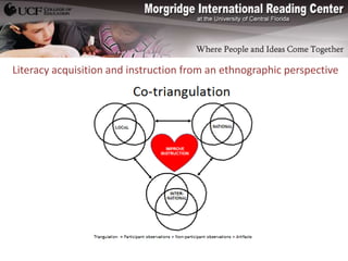 Literacy acquisition and instruction from an ethnographic perspective
 