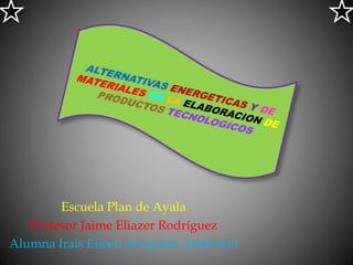 Escuela Plan de Ayala
Profesor Jaime Eliazer Rodríguez
Alumna Irais Eileen Alvarado Ambrocio
 