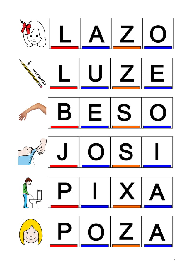 Irakurketa Silabikoa Kuboak Letra Larria Irakurketa Silabikoa Kuboak Letra Larria