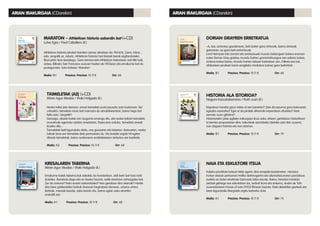 ARIAN IRAKURGAIA (CDarekin)
DORIAN GRAYREN ERRETRATUA
–A, bai, zoriontsu gaudenean, beti izaten gara zintzoak, baina zintzoak
garenean, ez gara beti zoriontsuak.
Lord Henryren hitz zorrotz eta arriskutsuek mundu beldurgarri batera eraman
zuten Dorian Gray gaztea; mundu hartan garrantzitsuagoa zen ederra izatea,
zintzoa izatea baino; mundu hartan edozer barkatzen zen, hilketa ere bai,
afalostean jendeari barre eragiteko modukoa izanez gero behintzat.
Maila: B1	 Prezioa: Prezioa: 13 11 €		 Orr: 68
HISTORIA ALA ISTORIOA?
Nagore Irazustaberrena / Ruth Juan (il.)
Napoleon handia gizon txikia al zen benetan? Zein da erpurua gora keinuaren
egiazko esanahia? Egia al da piratek altxorrak lurperatzen zituztela? Nork
asmatu zuen gillotina? …
Historiarekin jolas egiteko irakurgaia duzu esku artean: gertakizun historikoen
bi bertsio proposatzen dira, irakurleak asmatzeko bietako zein den zuzena,
non dagoen historia eta non istorioa.
Maila: B1	 Prezioa: Prezioa: 13 11 €		 Orr: 79
NAIA ETA ESKULTORE ITSUA
Kaleko prostituta batzuk hilda agertu dira errepide-bazterretan. Heriotza
horien atzean pertsonen trafiko deitoragarria eta aberastasunaren paradisua
aurkitu ez duten etorkinen bizimodu latza daude. Baina, heriotza horietan
zerbait gehiago ere ezkutatzen da, zerbait iluna eta ankerra, Andre de Toth
zuzendariaren House of wax (1953) filmean bezala. Naia detektibe gazteak eta
bere laguntzaile Margotek argitu beharko dute.
Maila: A1	 Prezioa: Prezioa: 13 11 €		 Orr: 75
ARIAN IRAKURGAIA (CDarekin)
MARATON - Athleticen historia ezberdin bat (+CD)
Lutxo Egia / Paul Caballero (il.)
Athleticen historia jokalari handien izenez abiatzen da: Pichichi, Zarra, Iribar...
edo, zergatik ez, Aduriz. Athleticen historia hori klubak berak argitaratutako
liburuetan ikas dezakegu. Gure istorioa (eta Athleticen historiaren zati ttiki bat),
ordea, Bilboko San Francisco auzoan hasten da 1925ean eta emakume bat du
protagonista: Sara Estevez ‘Maraton’.
Maila: B1	 Prezioa: Prezioa: 13 11 €		 Orr: 60
TXIMELETAK (A2) (+CD)
Miren Agur Meabe / Iñaki Holgado (il.)
Neska txikia jaio denean, amari tximeleta zuria pausatu zaio bularrean. Sei
urterekin, tximeleta more bat marraztu du amabitxirentzat, baina hego bat
falta zaio. Zergatik?
Geroago, abade batek min izugarria emango dio, eta neska txikiari tximeleta
munstroak agertuko zaizkio ametsetan. Etxea erre orduko, tximeleta arreak
ikusiko ditu...
Tximeletek beti lagunduko diote, une goxoetan eta latzetan. Batzuetan, neska
txikiak bera ere tximeleta dela pentsatuko du. Eta badaki argiak hil egiten
dituela tximeletak, baina norberaren eraldaketaren sinboloa ere badirela.
Maila: A2	 Prezioa: Prezioa: 13 11 €		 Orr: 68
KRESALAREN TABERNA
Miren Agur Meabe / Iñaki Holgado (il.)
Emakume batek taberna bat zabaldu du hondartzan, aldi berri bat hasi nahi
duelako. Banatuta dago eta ez dauka haurrik, soilik etorkizun zehazgabe bat.
Zer da zoriona? Nola onartu bakardadea? Non geratzen dira okerrak? Horiek
dira bere galderatako batzuk itsasoari begiratzen dionean, urtaroz urtaro.
Bizitzak, mareak bezala, asko kendu dio, baina agian asko ekarriko
oraindik ere.
Maila: A1	 Prezioa: Prezioa: 13 11 €		 Orr: 68
 