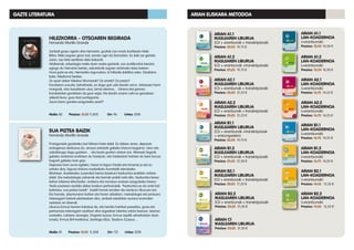 ARIAN A1.1
IKASLEAREN LIBURUA
(CD + erantzunak + transkripzioak)
Prezioa: 23,25 19,75 €
ARIAN A1.1
LAN-KOADERNOA
(+erantzunak)
Prezioa: 12,50 10,50 €
ARIAN B1.1
IKASLEAREN LIBURUA
(CD + erantzunak +transkripzioak
+ entzungaiekin)
Prezioa: 23,25 19,75 €
ARIAN B1.1
LAN-KOADERNOA
(+erantzunak)
Prezioa: 16,75 14,25 €
ARIAN B1.2
IKASLEAREN LIBURUA
(CD + erantzunak + transkripzioak)
Prezioa: 25,25 21,50 €
ARIAN B1.2
LAN-KOADERNOA
(+erantzunak)
Prezioa: 16,75 14,25 €
ARIAN B2.2
IKASLEAREN LIBURUA
(CD + erantzunak + transkripzioak)
Prezioa: 25,25 21,50 €
ARIAN C1
IKASLEAREN LIBURUA
Prezioa: 25,25 21,50 €
ARIAN B2.1
IKASLEAREN LIBURUA
(CD + erantzunak + transkripzioak)
Prezioa: 20,25 17,25 €
ARIAN B2.1
LAN-KOADERNOA
(+erantzunak)
Prezioa: 14,50 12,35 €
ARIAN B2.2
LAN-KOADERNOA
(+erantzunak)
Prezioa: 14,50 12,35 €
ARIAN A1.2
IKASLEAREN LIBURUA
(CD + erantzunak +transkripzioak)
Prezioa: 23,25 19,75 €
ARIAN A1.2
LAN-KOADERNOA
(+erantzunak)
Prezioa: 12,50 10,50 €
ARIAN A2.1
IKASLEAREN LIBURUA
(CD + erantzunak + transkripzioak)
Prezioa: 25,25 21,25 €
ARIAN A2.1
LAN-KOADERNOA
(+erantzunak)
Prezioa: 16,75 14,25 €
ARIAN A2.2
IKASLEAREN LIBURUA
(CD + erantzunak + transkripzioak)
Prezioa: 25,25 21,25 €
ARIAN A2.2
LAN-KOADERNOA
(+erantzunak)
Prezioa: 16,75 14,25 €
ARIAN EUSKARA METODOA
SUA PIZTEA BAIZIK
Fernando Morillo Grande
Protagonista gaztetako bat (Miren) triste dabil. Ez dakien arren, depresio
endogenoa deritzona du: arrazoi zehatzik gabeko tristura lazgarria. Gero eta
zabalduago dago gazteen… eta beste guztion artean ere. Mirenek hegorik
gabeko txolarrea aurkitzen du hasieran, eta halakotzat hartzen du bere burua:
hegorik gabeko txori gisa.
Depresio horri aurre egiteko, haren bi lagun (Hodei eta Ismene) jo eta su
arituko dira, laguna tristura madarikatu horretatik ateratzeko.
Bitartean, ikastetxeko zuzendari berria (Izaskun) hezkuntza eraldatu nahian
dabil. Eta metodologia zaharrak eta berriak erabili nahi ditu, hezkuntza berez
behar lukeena bihurtzeko: norbera eta mundua ondoen ezagutzeko tresna.
Yeats poetaren esaldia dakar Izaskun pertsonaiak: “hezkuntza ez da ontzi bat
betetzea, sua piztea baizik”. Esaldi horrek ematen dio izenburu liburuari ere.
Eta horrela, abenturaren baitan eta haren aitzakian, metodologia eta jarduera
interesgarri batzuk planteatzen dira, zenbait eskolatan aurrera eramaten
saiatzen ari direnak.
Liburua Ermua herrian kokatua da, eta herriko hainbat pasadizo, gune eta
pertsonaia interesgarri azaltzen dira argazkien bitartez edota testuan, istorioa
osatzeko: Lobiano Jauregia, Ongarai auzoa, Ermua azpitik zeharkatzen duen
tunela, Ermua BHI institutua, Santiago Eliza, Teodoro Zuazua…
Maila: B1 Prezioa: 13,50 11,50€ Orr: 112		 Urtea: 2018
HILEZKORRA - OTSOAREN BEGIRADA
Fernando Morillo Grande
Zenbait gorpu agertu dira Hernanin, guztiak oso modu bortitzean hilak.
Bittor, hilda zegoen gizon bat, esnatu egin da Donostian. Ez daki zer gertatu
zaion, oso bitxi sentitzen dela bakarrik.
Aitziberrek, arkeologia maite duen neska gazteak, oso aurkikuntza berezia
egingo du Hernanin bertan, ezkutaturik zegoen antzinako leize batean.
Hura gutxi ez eta, Hernaniko inguruetan, bi hiltzaile dabiltza aske. Gizatiarra
bata, hilezkorra bestea.
Ze opari dakar hilezkor bihurtzeak? Ze amets? Ze prezio?
Kondairen xuxurla, beharbada, ez dago guk uste bezain urrun. Arbasoen harri-
margoak, otso basatiaren ulua, lamia eternoa… Ginena eta garena.
Kondairetan gordetzen da gure argia. Eta berdin onartu nahi ez genukeen
alderdi iluna, gure itzal suntsigarria.
Zeure barru gordea ezagutzeko prest?
Maila: B2 Prezioa: 13,50 11,50€ Orr: 96 Urtea: 2018
GAZTE LITERATURA
 