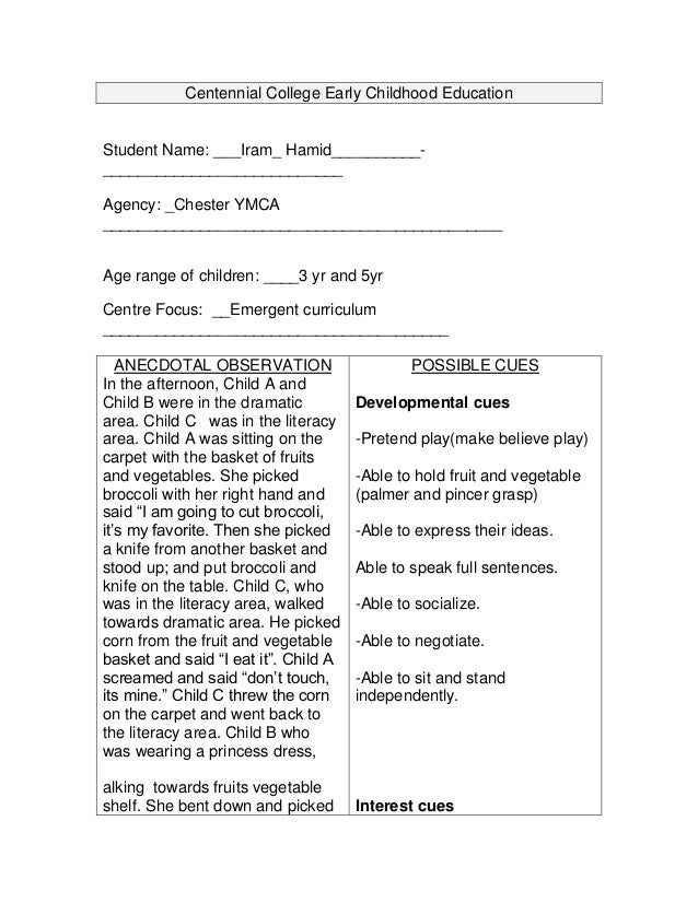 Iram Preschool Project Initial Planning Sheet 14
