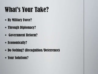 Iran has also cut back on operations in Europe and the Gulf States since the early 1990s.