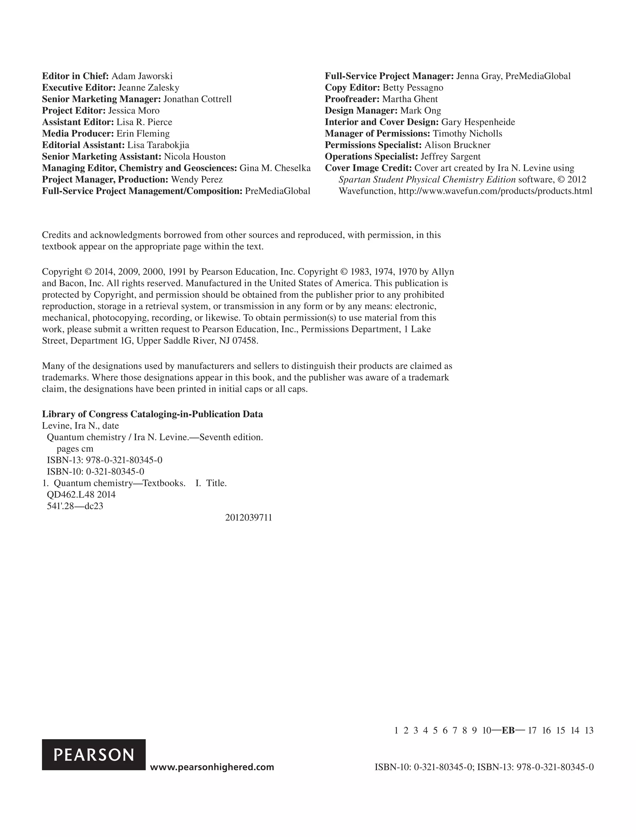 PHYSICAL CHEMISTRY IRA LEVINE visual data 4
